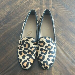 Animal print loafers